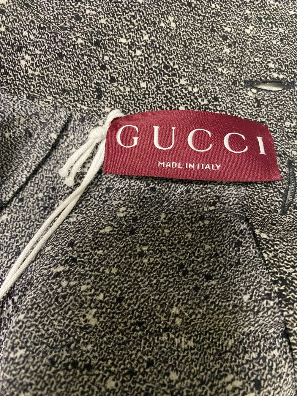 Gucci Men's Button-Down Shirt in Speckled Gray